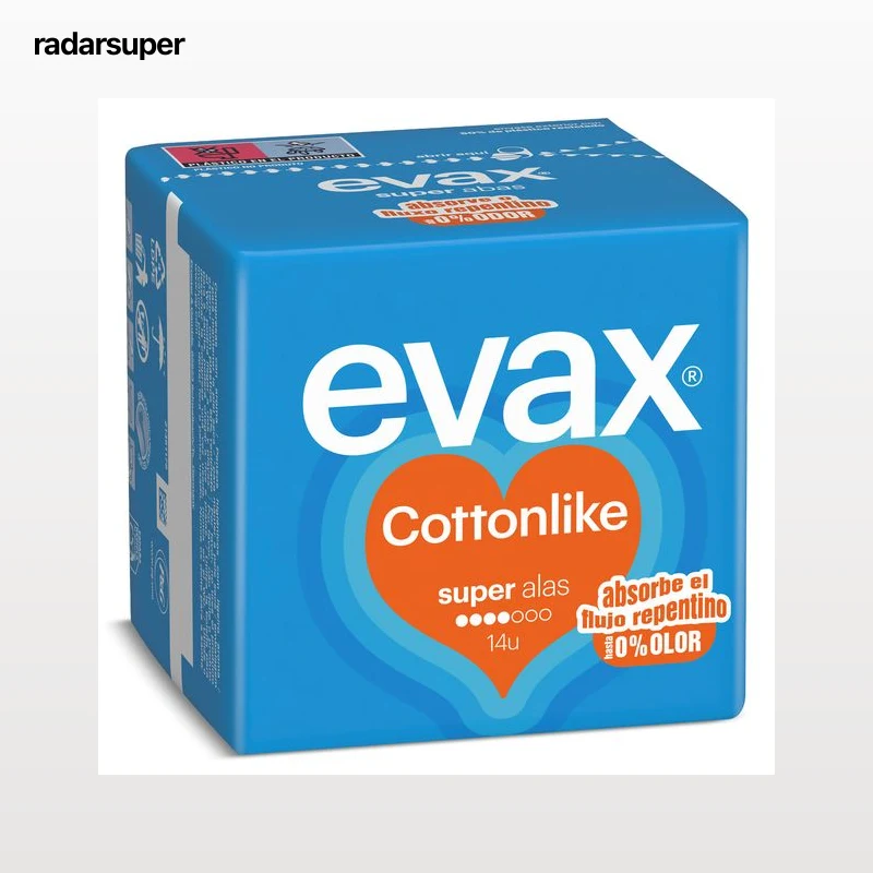 Compresas super con alas Evax 14 unidades