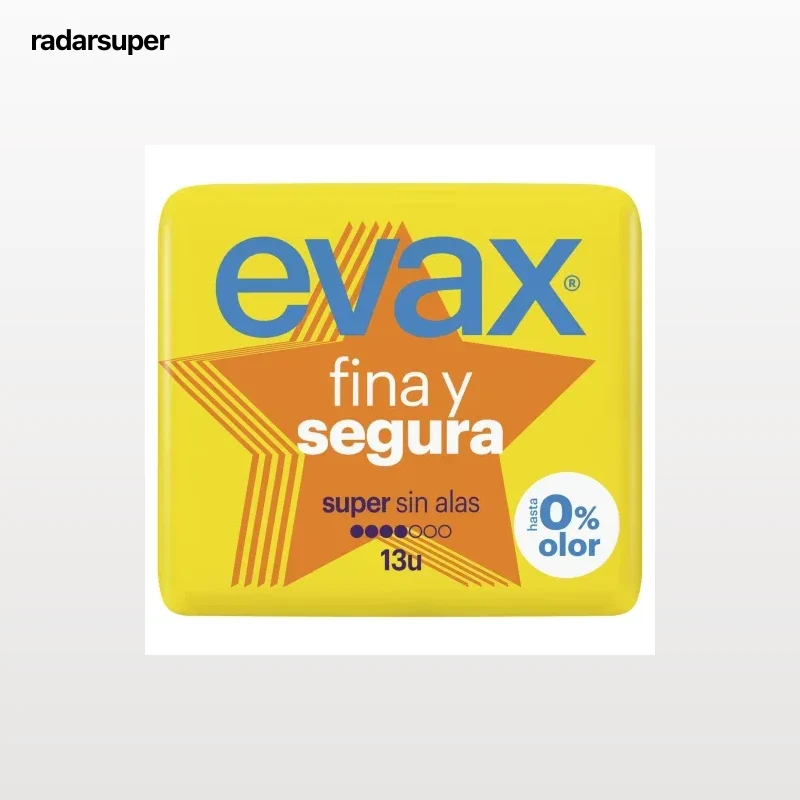 Compresas super Fina y Segura Evax 13 ud.