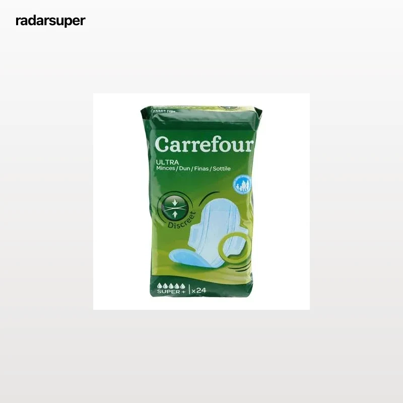 Compresas ultrafinas con alas super Carrefour 24 ud.