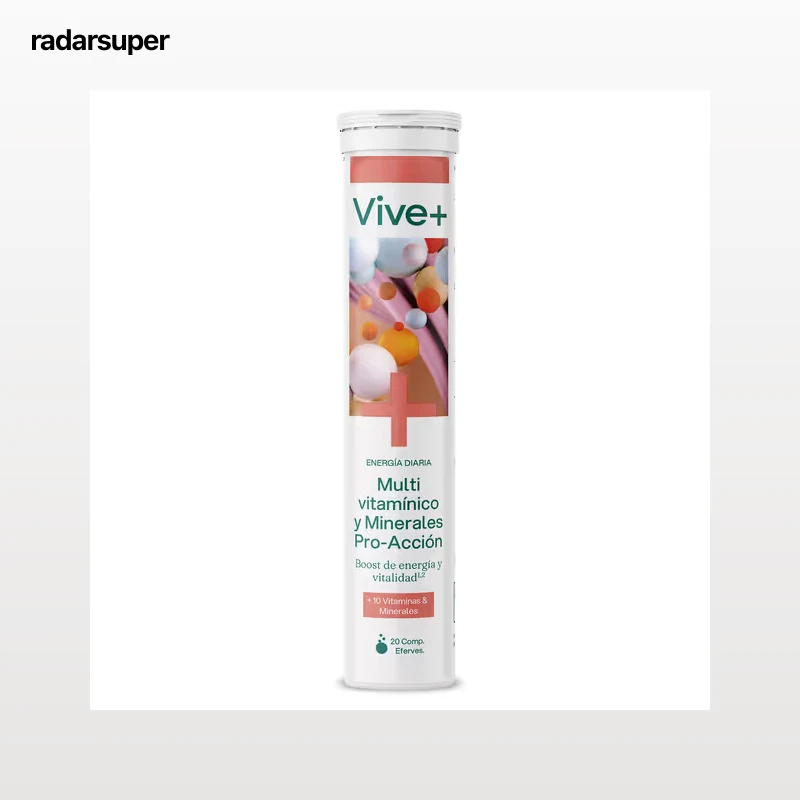 Comprimidos efervescentes multivitaminicos Vive+ 20 unidades