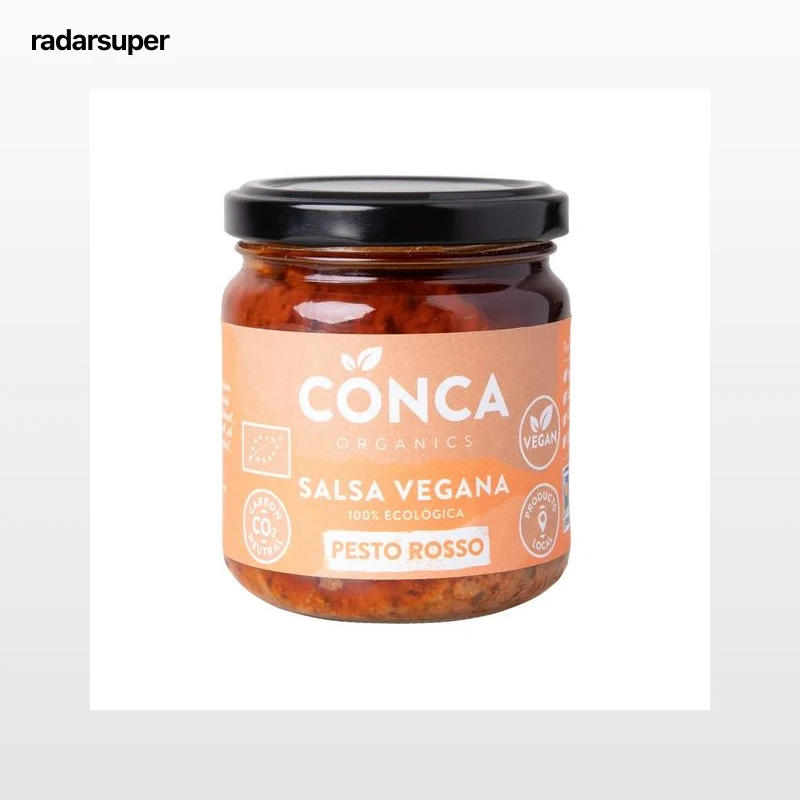 CONCA ORGANICS Salsa pesto rosso, vegana  185 g.