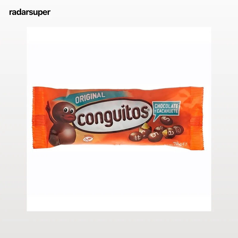 CONGUITOS Cacahuetes recubiertos de chocolate 75 g.