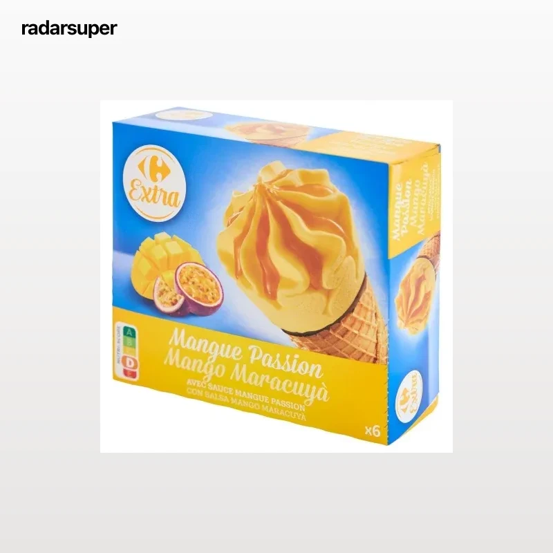 Cono de mango y maracuyá Passion Carrefour Extra 6 uds.