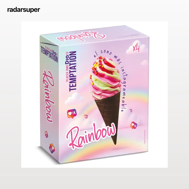 Conos arcoiris Dia Temptation 4 x 71 g