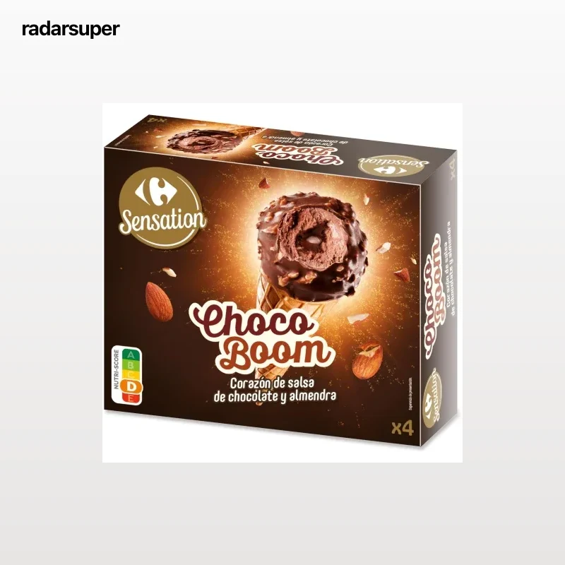 Conos de helado choco bom Sensation Carrefour 4 ud.