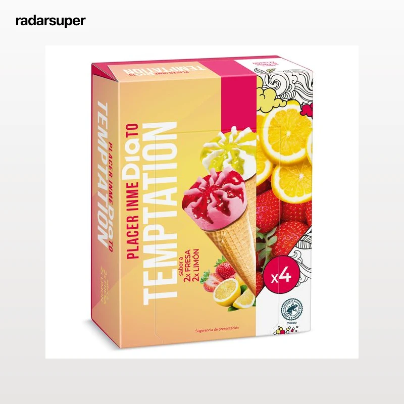 Conos de fresa o limón Dia Temptation 4 x 68 g