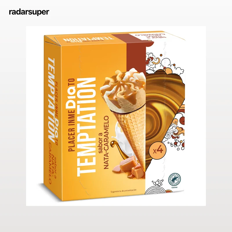 Conos de nata y caramelo Dia Temptation 4 x 68 g