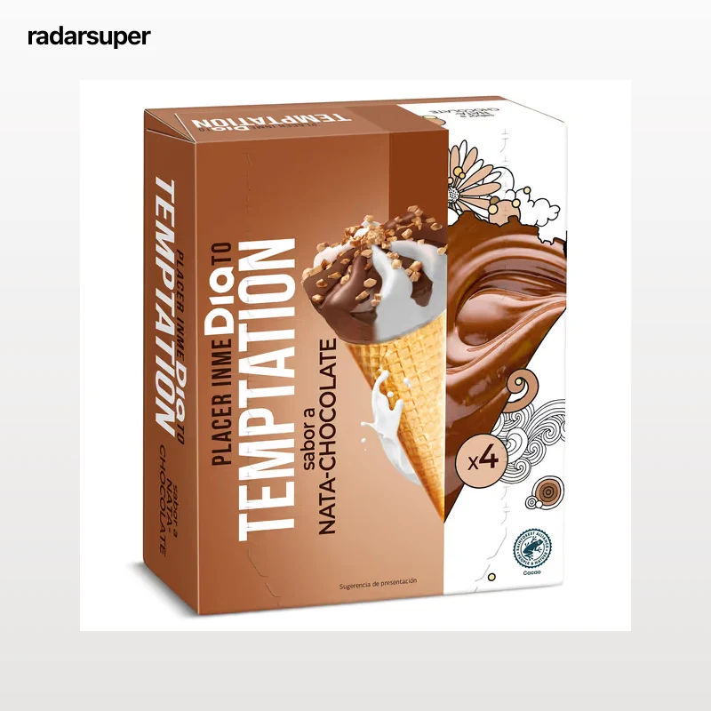 Conos de nata y chocolate Dia Temptation 4 x 68 g