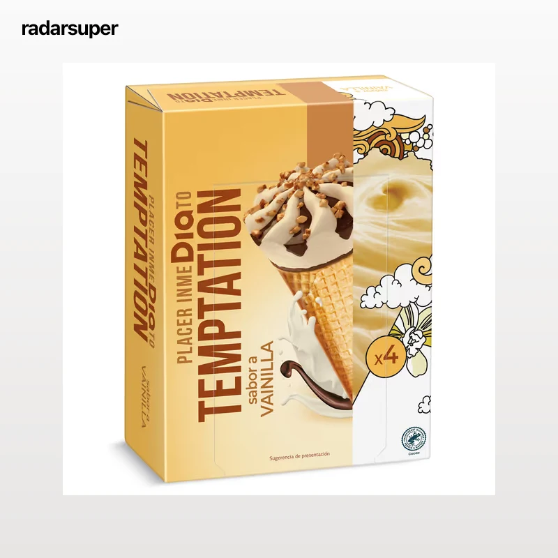 Conos de vainilla Dia Temptation 4 x 68 g