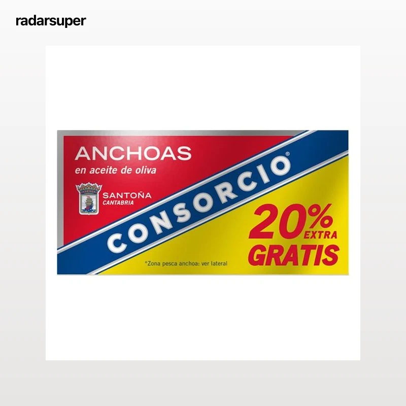 CONSORCIO Anchoas en aceite de oliva, lata 29 g