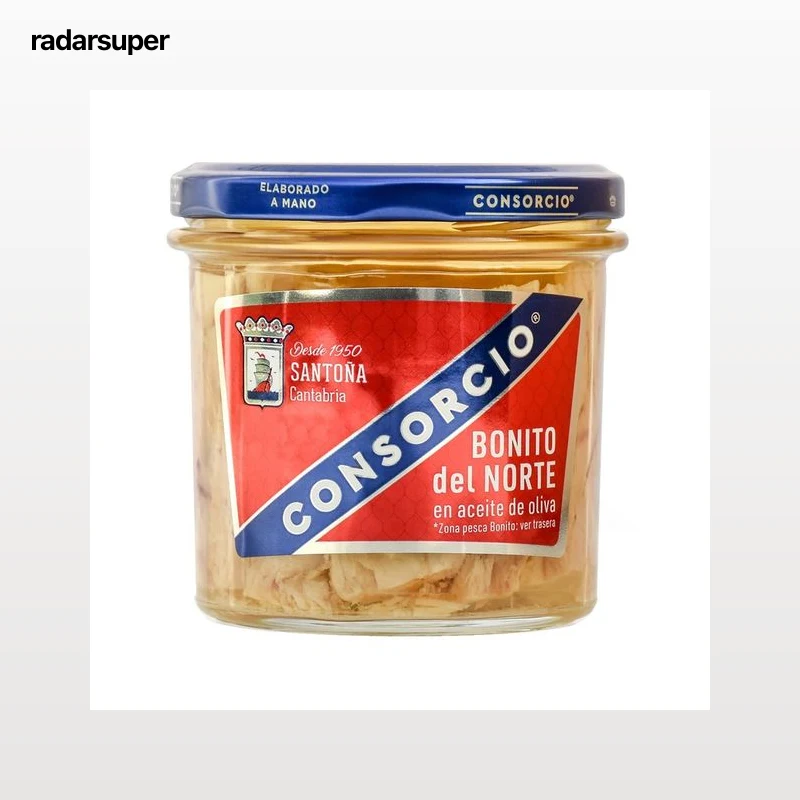CONSORCIO Bonito del norte en aceite de oliva tarro de vidrio de 150 g.