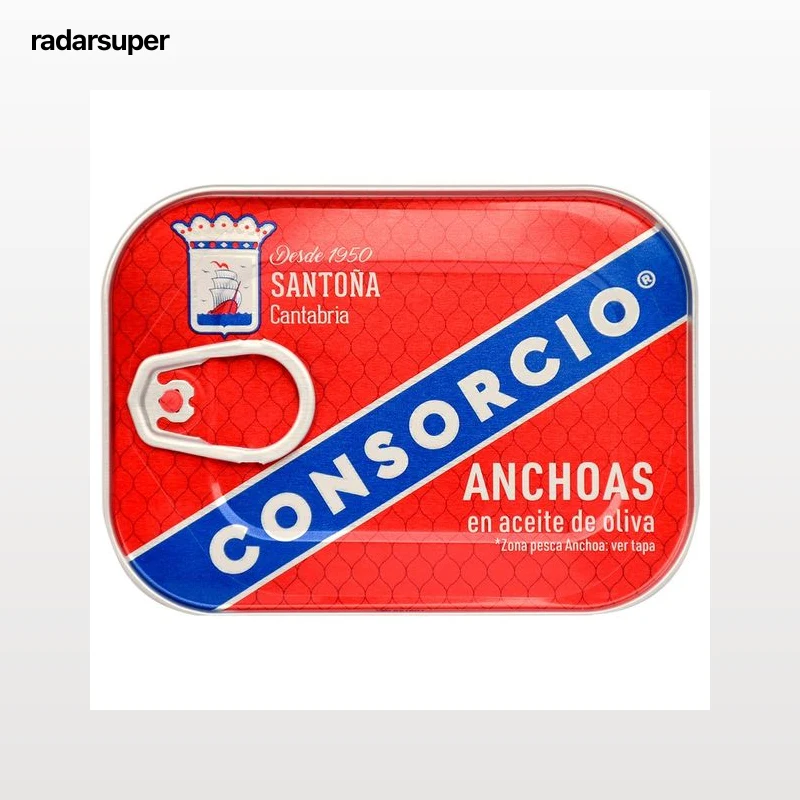CONSORCIO Filetes de anchoa en aceite de oliva CONSORCIO 50 g.