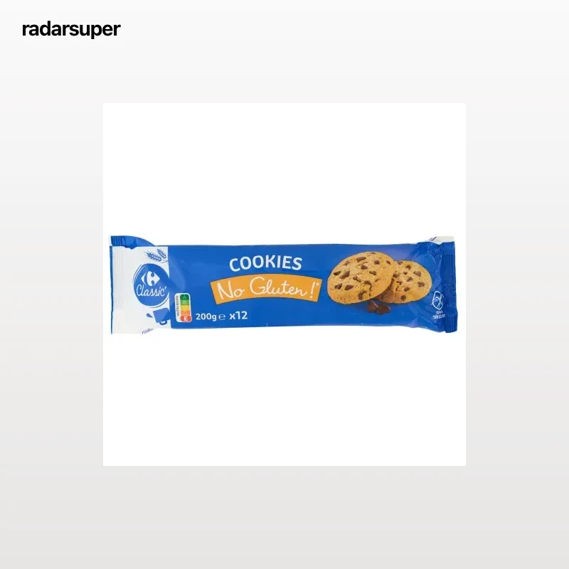 Cookies con pepitas de chocolate Carrefour Classic sin gluten 200 g.