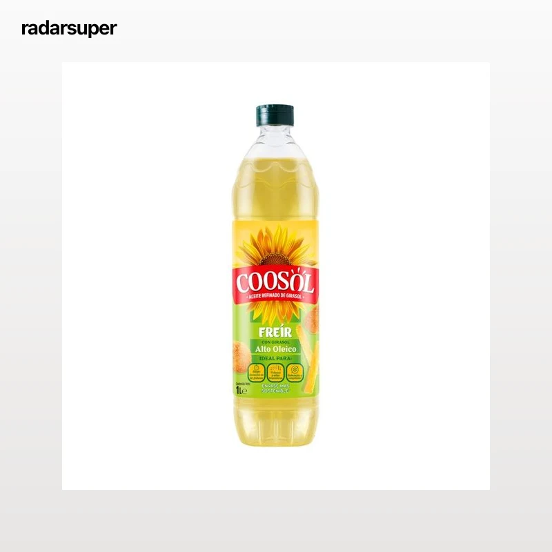 COOSOL Aceite con de girasol alto oleico, especial frituras botella 1 l.