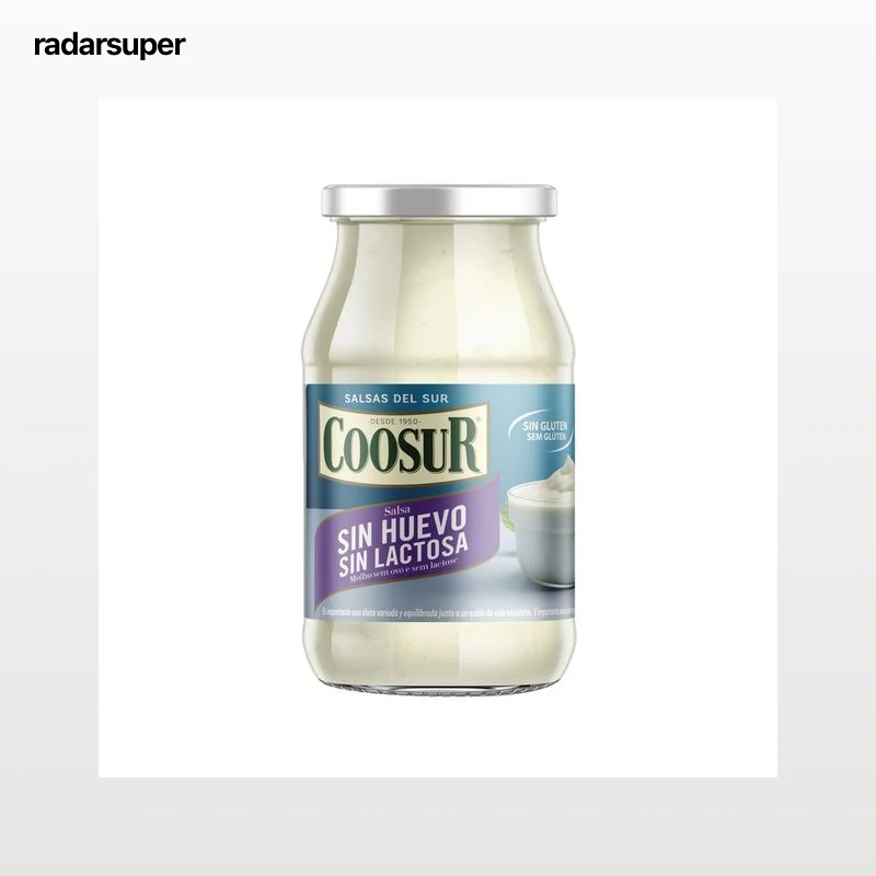 COOSUR Salsa fina sin huevo y sin lactosa frasco de 450 ml