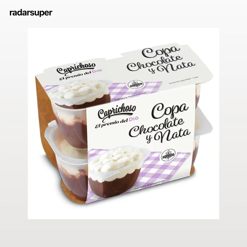 Copa de chocolate y nata Dia Caprichoso pack 4 x 115 g