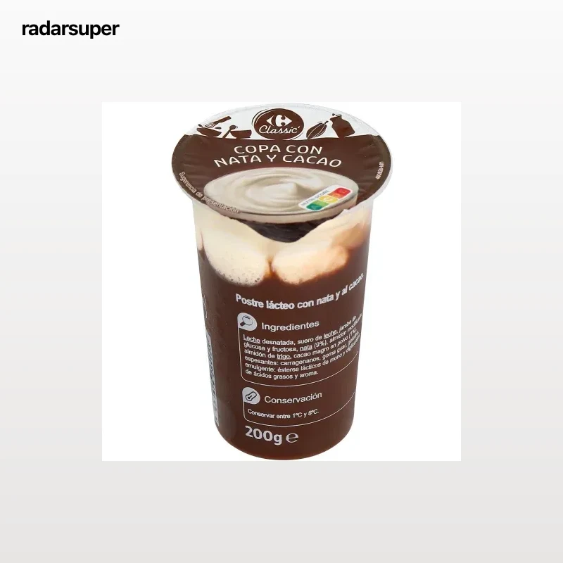 Copa con nata y chocolate Carrefour Classic' 200 g.
