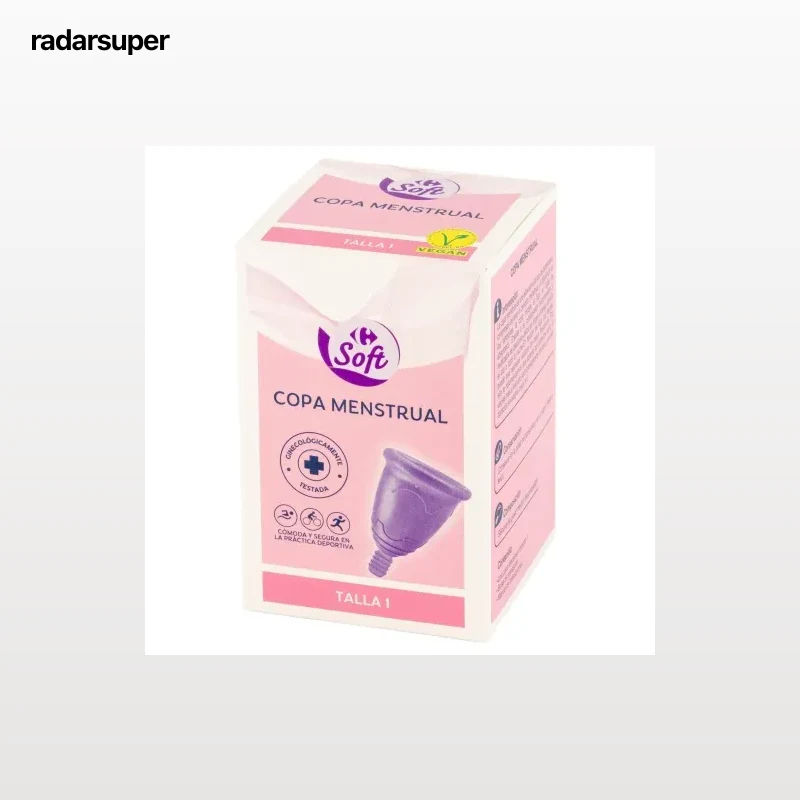 Copa menstrual talla 1 protección duradera Carrefour Soft 1 ud.