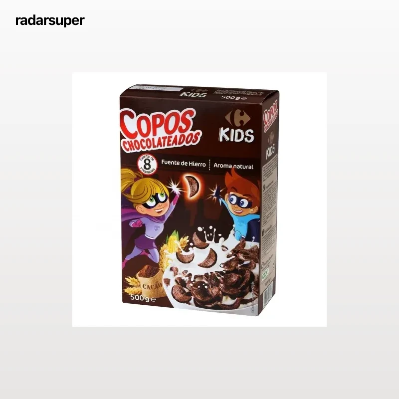 Copos de cereales chocolateados  Carrefour Kids 500 g.