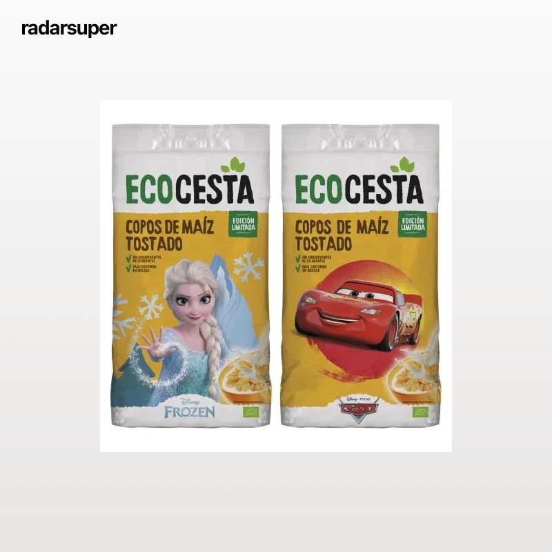 Copos de maíz tostado sin azúcar añadido EcoCesta 400 g.