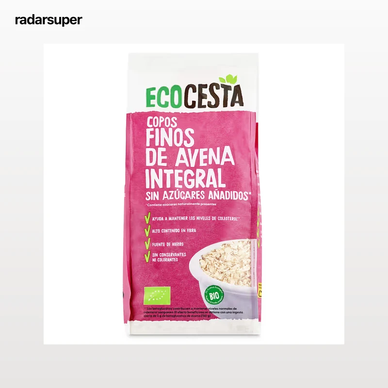 Copos suaves de avena integral bio Ecocesta 500 g