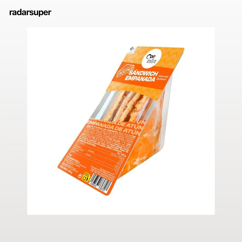 COR DEORO Sándwich de empanada de hortalizas y atún 220 g.