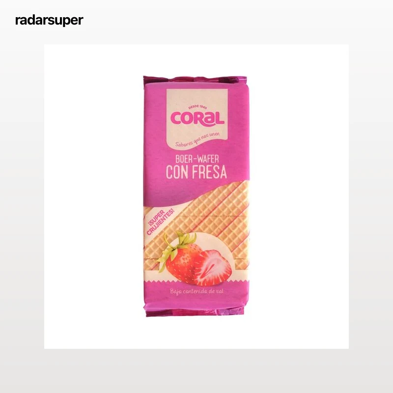 CORAL Galletas de barquillo de fresa 300 g.