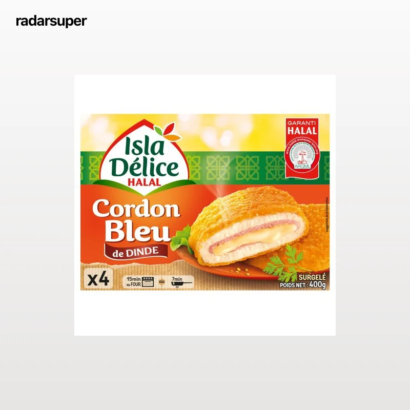 Cordon bleu de pavo Halal Isla Délice 400 g.