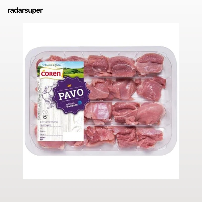 COREN Bandeja de pavo troceado en tacos.