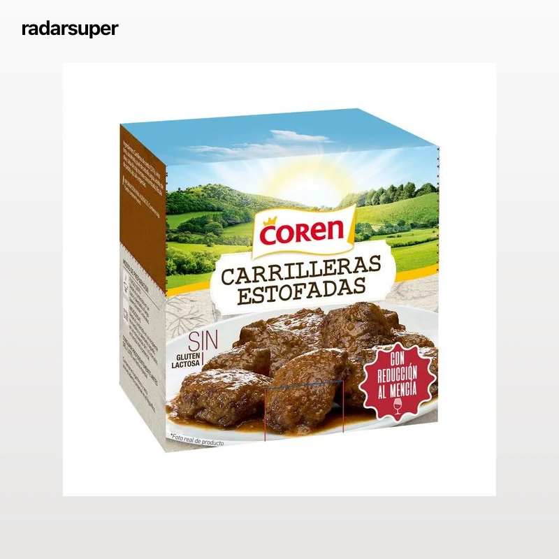 COREN Carrilleras estofadas sin gluten y sin lactosa 380 g.