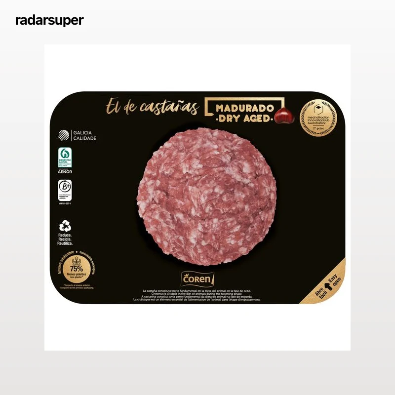 COREN Dry aged selecta Hamburguesa de carne de cerdo madurada 180 g.