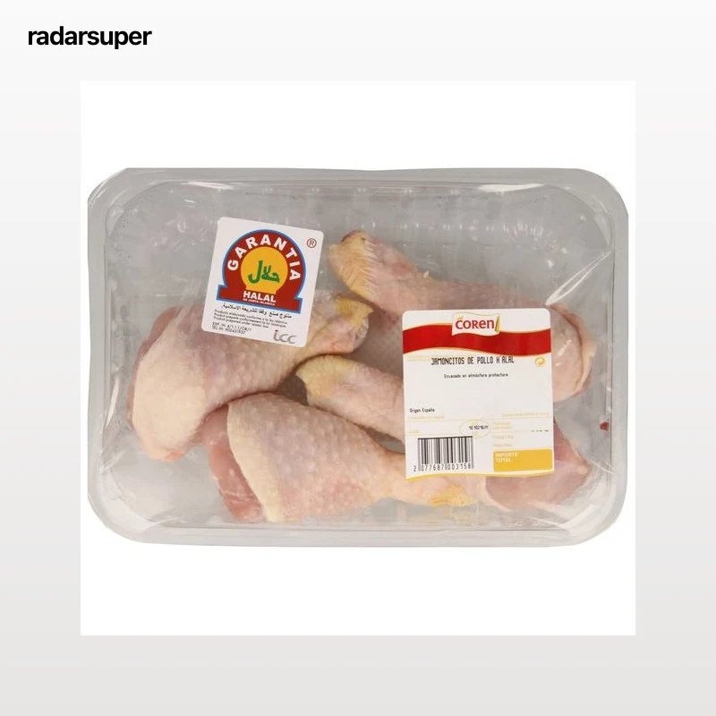 COREN Jamoncitos de pollo, con hueso y piel y certificación Halal Bandeja