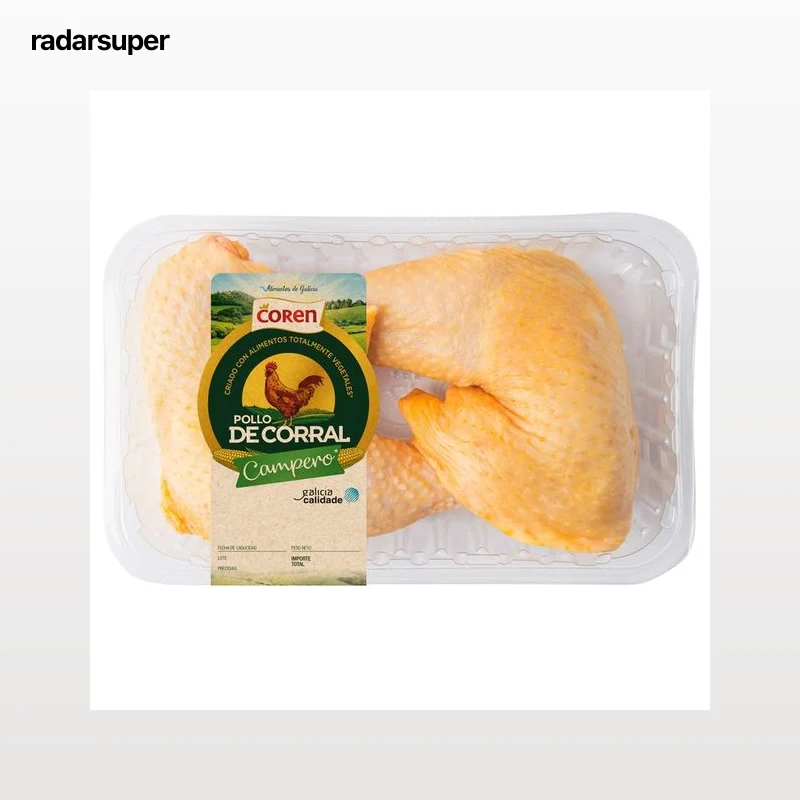 COREN Muslos con piel de pollo de corral (campero) Bandeja