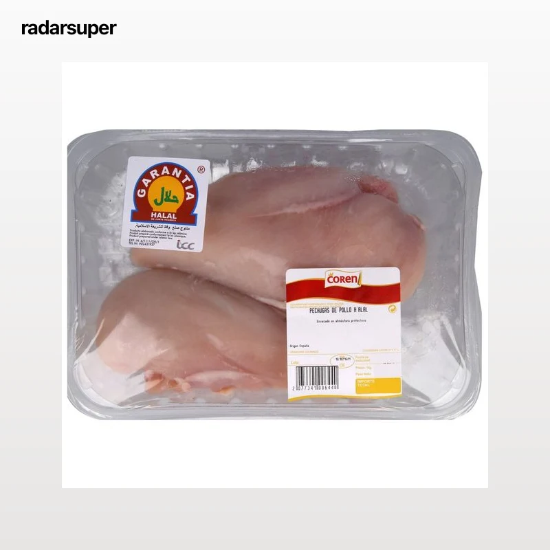 COREN Pechugas de pollo limpias y con garantía de sacrifico Halal Bandeja