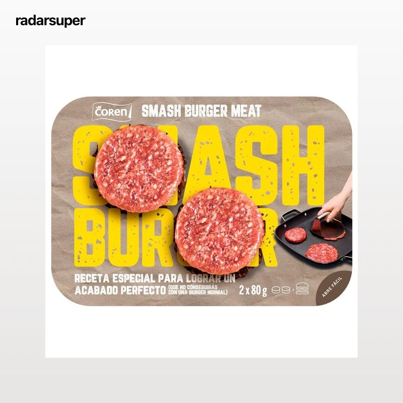 COREN Smash burgers de vacuno 2 x 80 g.