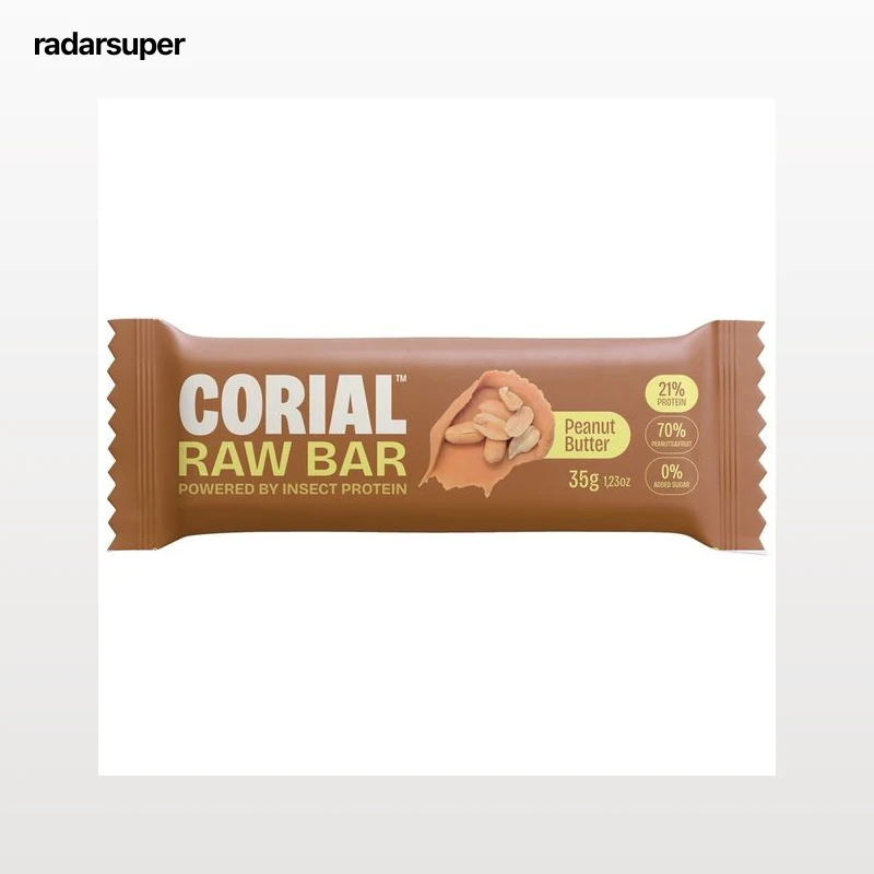 CORIAL Barrita datiles, crema de cacahuete y larvas de gusano de la harina 35 g.