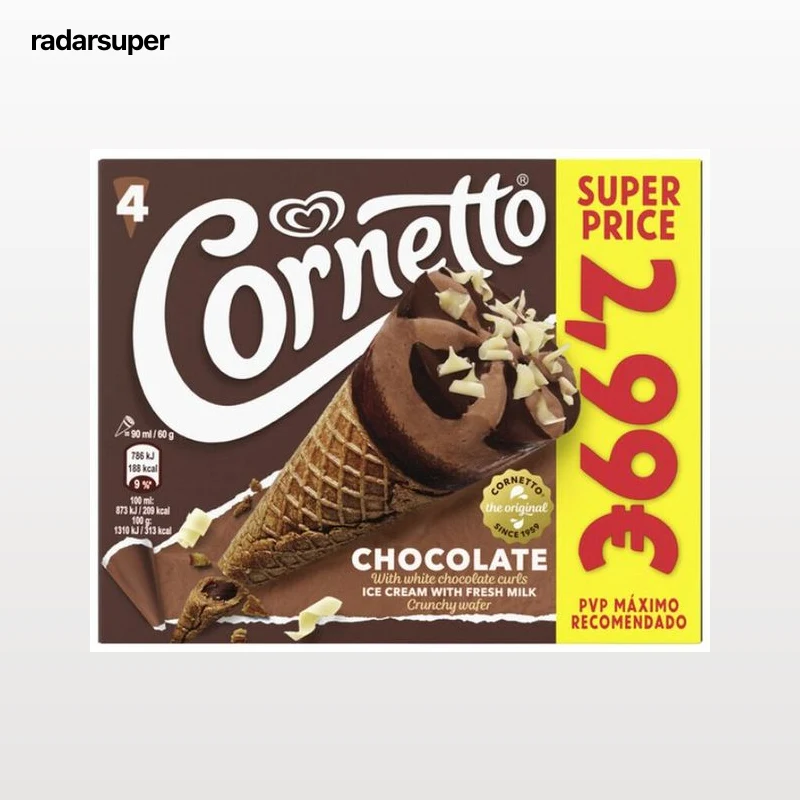 Cornetto Frigo chocolate X4 90ml
