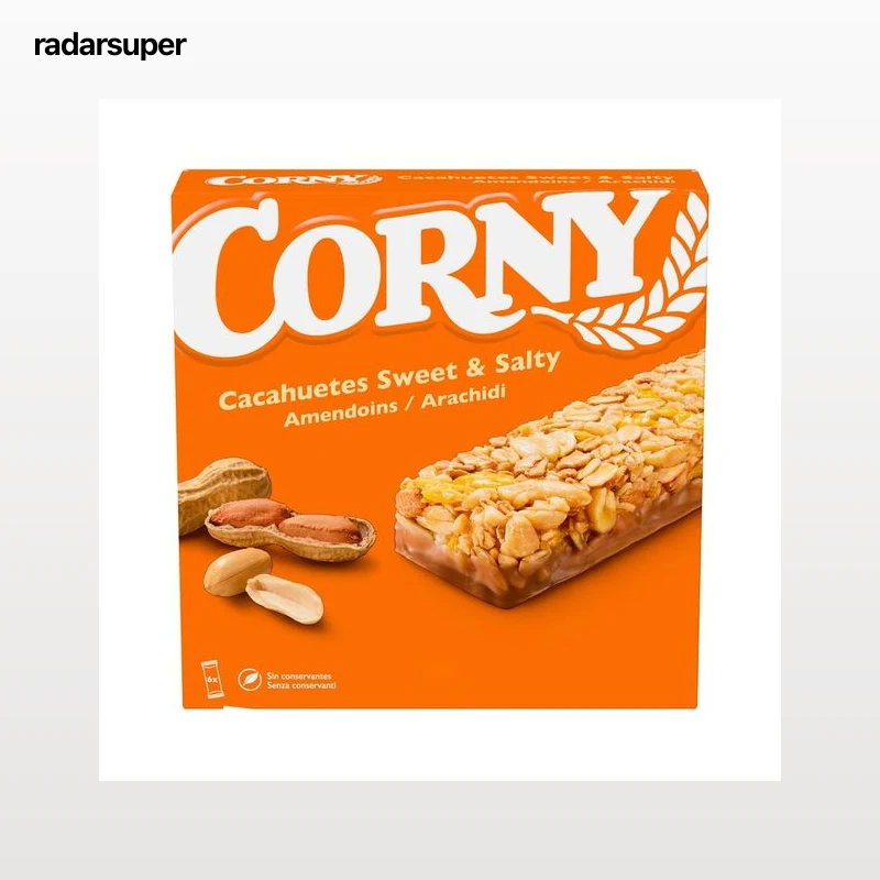 CORNY Barrita de cereal sabor a cacahuete salado 6X25gr