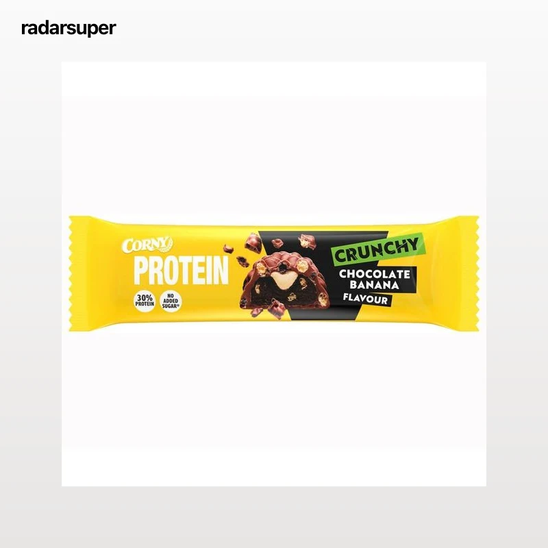CORNY Barrita protein crunchy de chocolate y plátano 45 g.