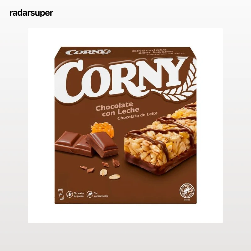 CORNY Barritas de cereales con chocolate con leche 6 x 25 g.