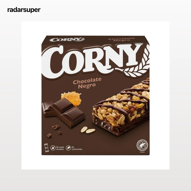 CORNY Barritas de cereales con chocolate negro 6 x 23 g.