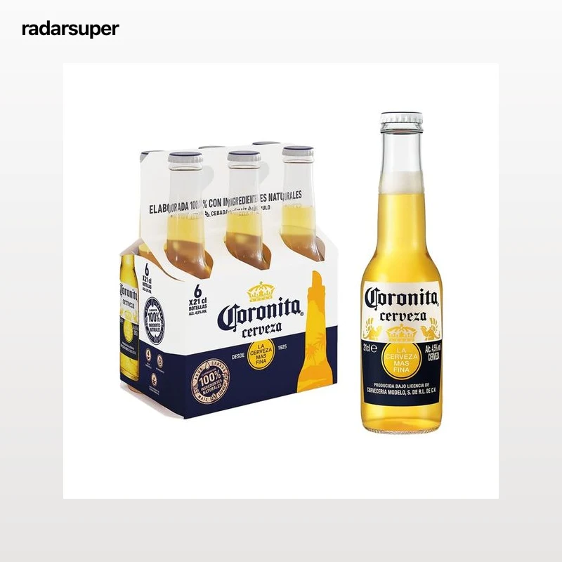CORONITA Cerveza pack 6 botella x 21 cl.