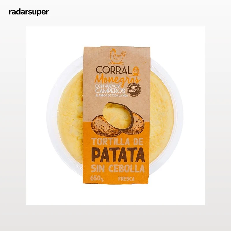 CORRAL DE MONEGROS Tortilla de patatas fresca y sin cebolla CORRAL DE MONEGROS 650 g.