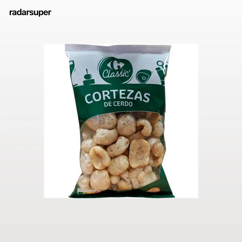 Cortezas de cerdo fritas Classic Carrefour sin gluten 75 g.