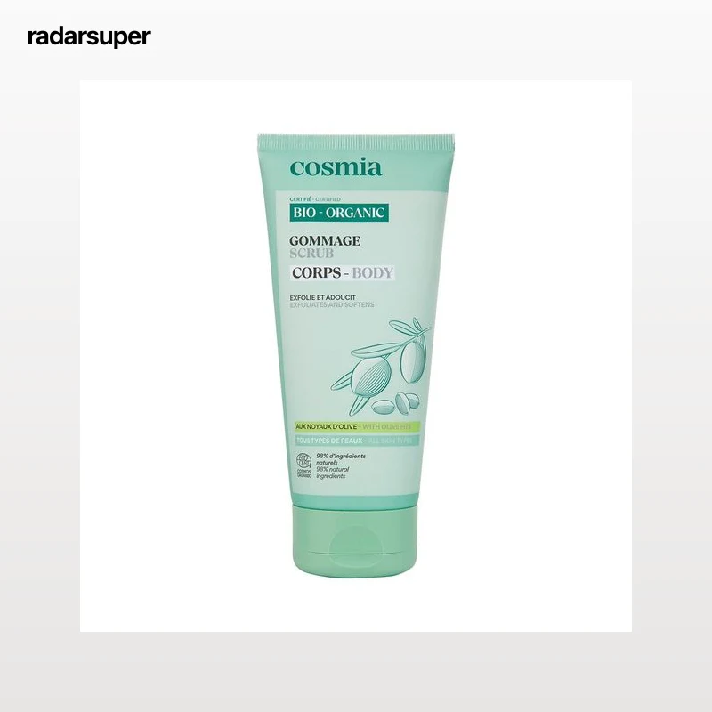 COSMIA Bio Crema exfoliante corporal con hueso de oliva ecológico 150 ml.