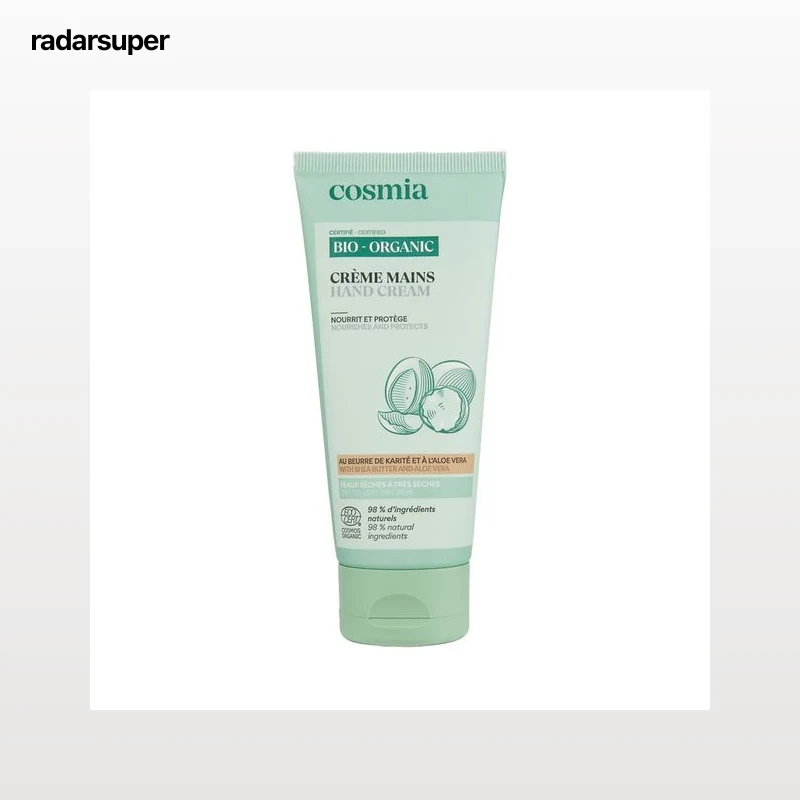 COSMIA Bio Crema de manos nutritiva con manteca de Karite y aloe vera ecológicos 100 ml.