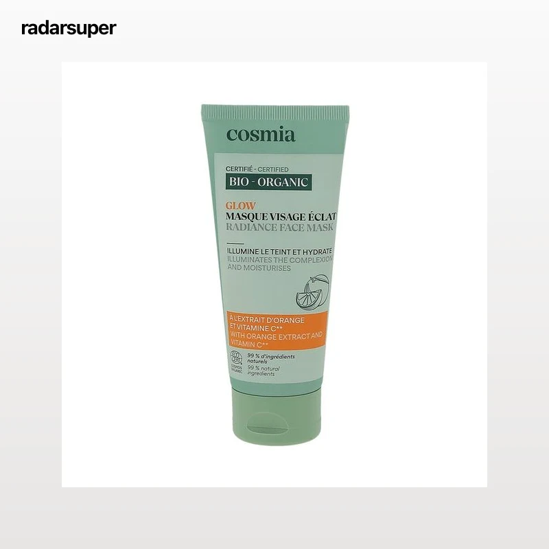 COSMIA Bio Mascarilla facial iluminadora con extracto de naranja ecológica y vitamina C 100 ml.