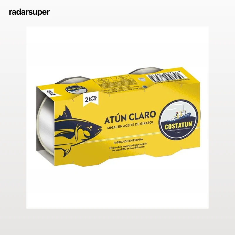 COSTATUN Migas de atún claro en aceite vegetal 2 x 80 gr.