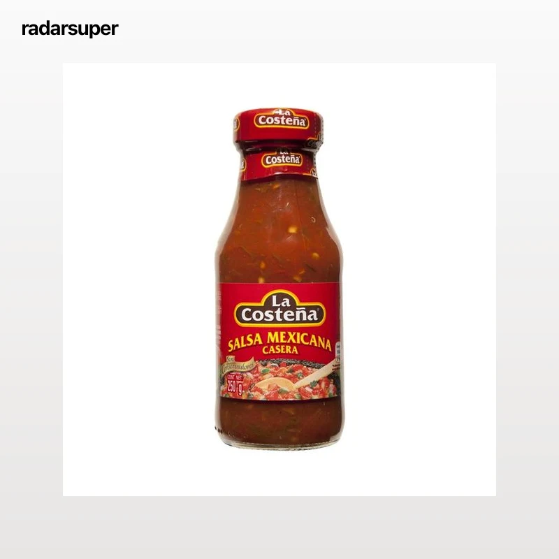 LA COSTEÑA Salsa mexicana casera a base de tomates y verduras especial fajitas 250 g.