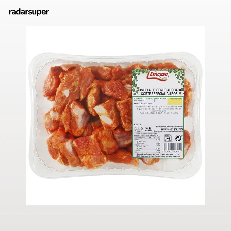 Costilla cerdo adobada especial guisos Emcesa 1kg aproximadamente